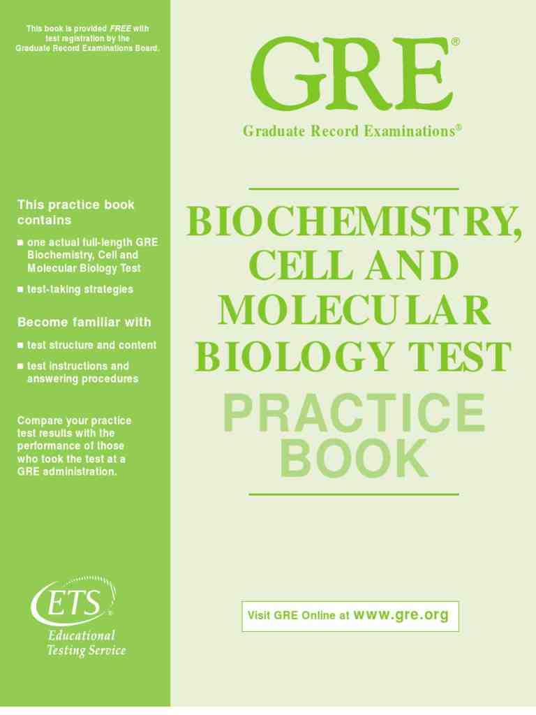 دانلود رایگان کتاب GRE Biochemistry, Cell and Molecular Biology